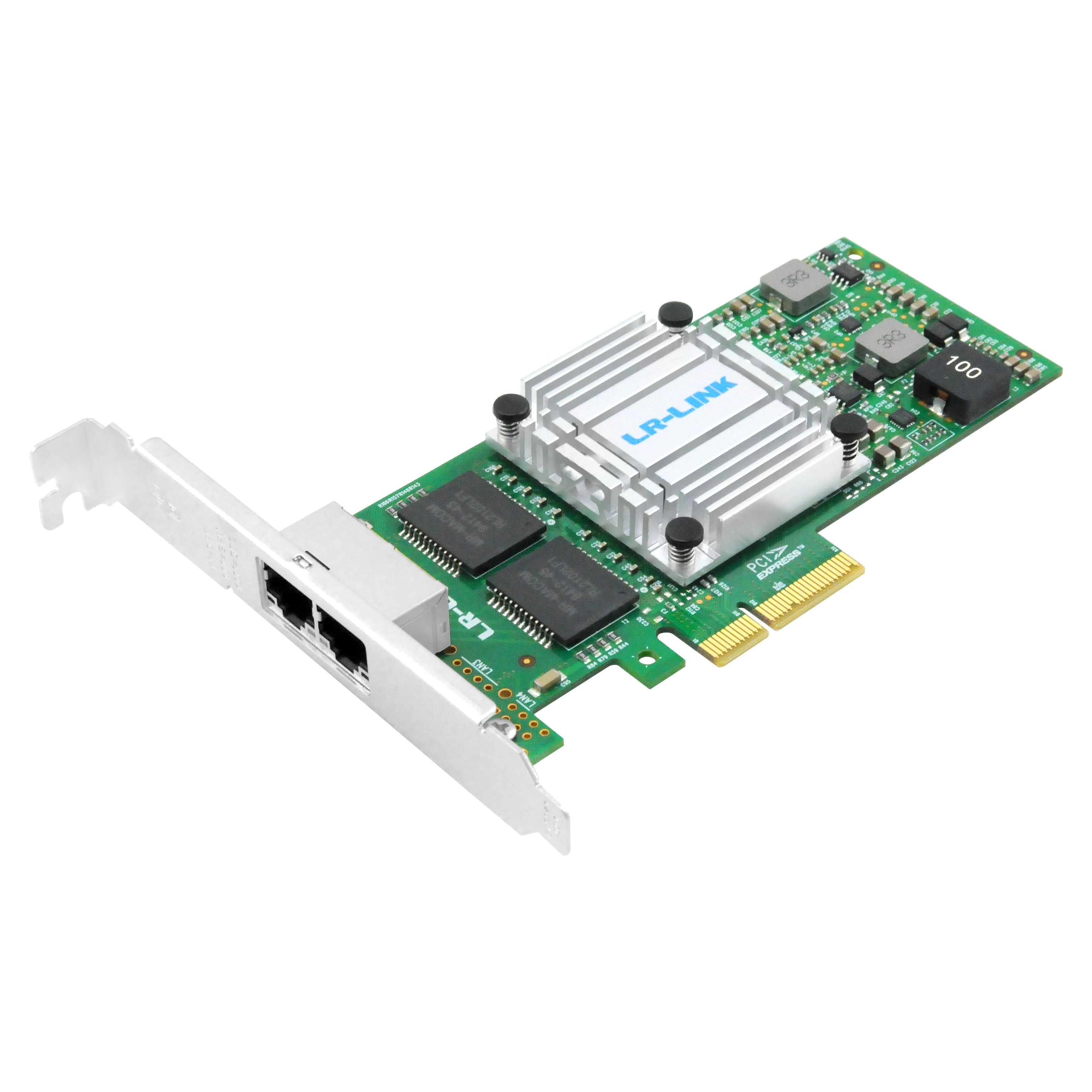 LREC9712HT Ethernet Network Card 2 Port Lan Card I350 PCIe Express Dual Ports Network Adapter