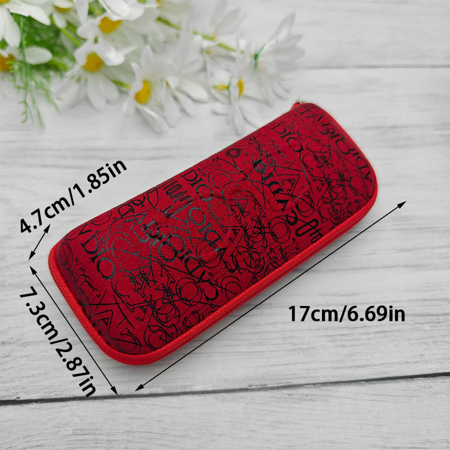 Zipper glasses case