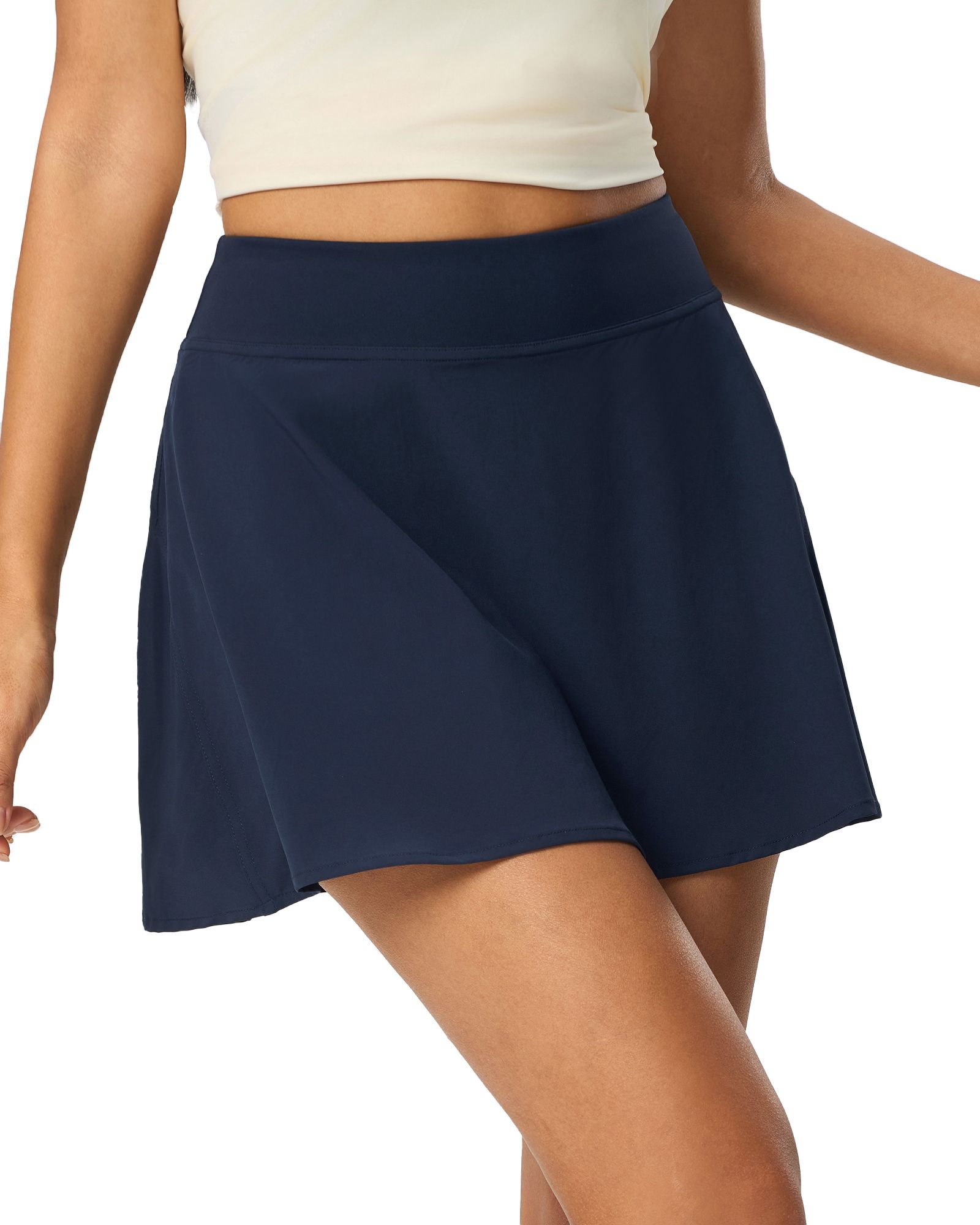 FITOP Women's A Line Tennis Golf Skirts High Waisted with Pockets Inner Shorts for Athletic Skorts Casual Sports Running Pickleball
