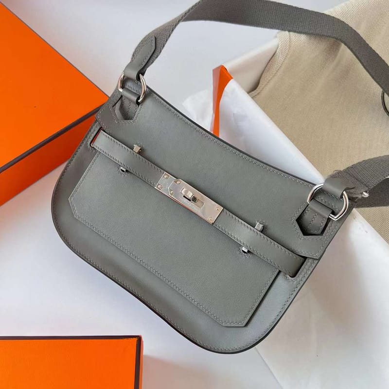 MINI JYPSIERE SWIFT 0L GREY SILVER HARDWARE PHW 23CM FULL HANDMADE