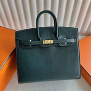 BIRKIN SELLIER LIZARD 6O DEEP PINE GREEN GOLD HARDWARE 20CM FULL HANDMADE GHW