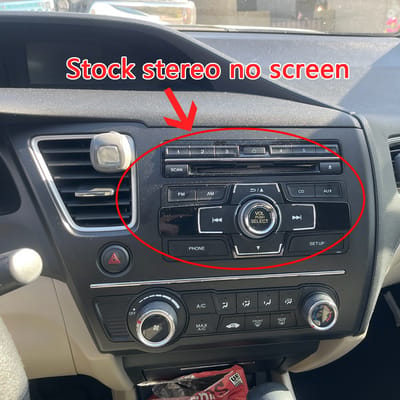 stock stereo no screen